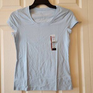 No Boundaries Scoop Neck Tee Size M Freshwater Blue